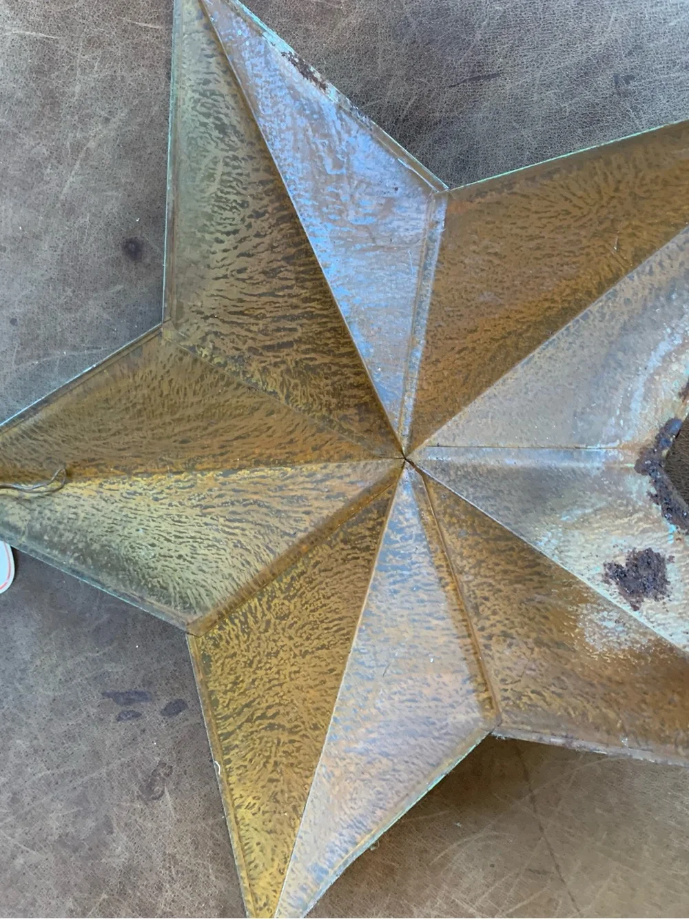 Rusted Green Star decorative metal